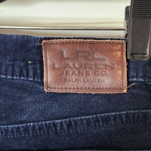 Lauren Ralph Lauren Navy Corduroy Straight Leg Pants